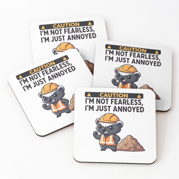 Item preview, “Caution: I’m Just Annoyed” Construction Badger – Gift for Tough Workers designed and sold by Luminari Creations.