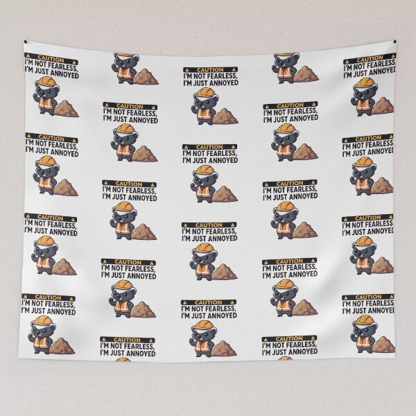 Item preview, “Caution: I’m Just Annoyed” Construction Badger – Gift for Tough Workers designed and sold by Luminari Creations.