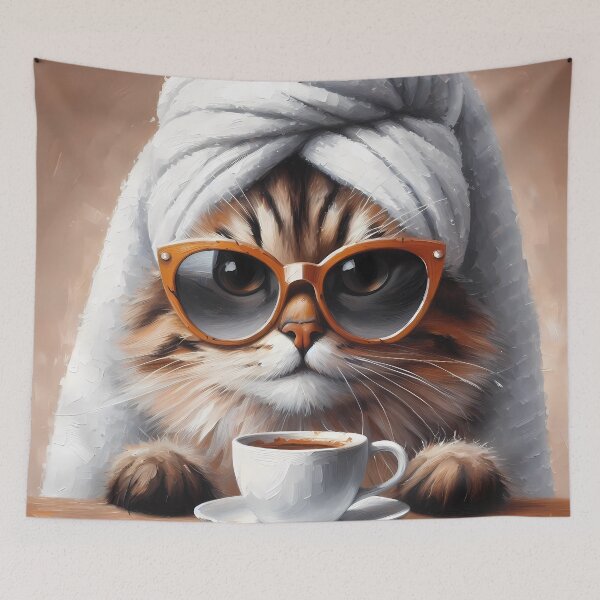 Item preview, Cat Morning Coffee designed and sold by Visual Nomad Club.