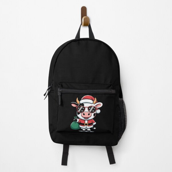 Item preview, Santa Helper Cow | Cute Chibi Christmas Cow with Gift Bag | Funny Holiday Design designed and sold by ColorSplash123.