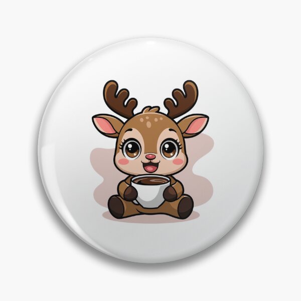Item preview, reindeer drinking coffee designed and sold by Eternalski.