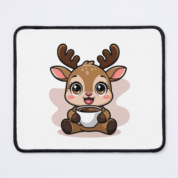 Item preview, reindeer drinking coffee designed and sold by Eternalski.
