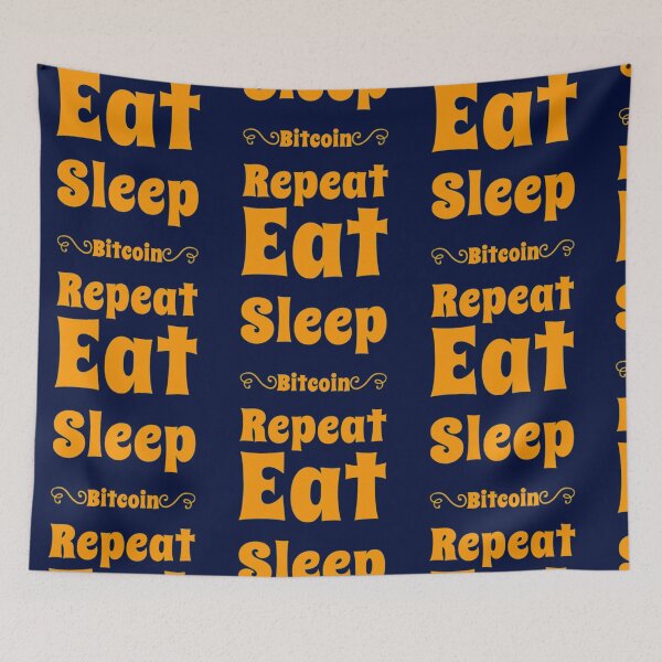 Item preview, Eat sleep Bitcoin repeat designed and sold by CaraLetitia.