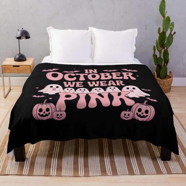 Item preview, In October We Wear Pink Nurse Ghost Halloween designed and sold by ManiaGrania.