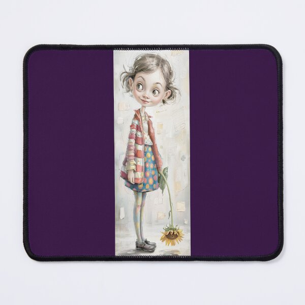 Item preview, Whimsical Girl With Sunflower Art Print By Merch, Limited Edition designed and sold by JERICHOALBERT2.