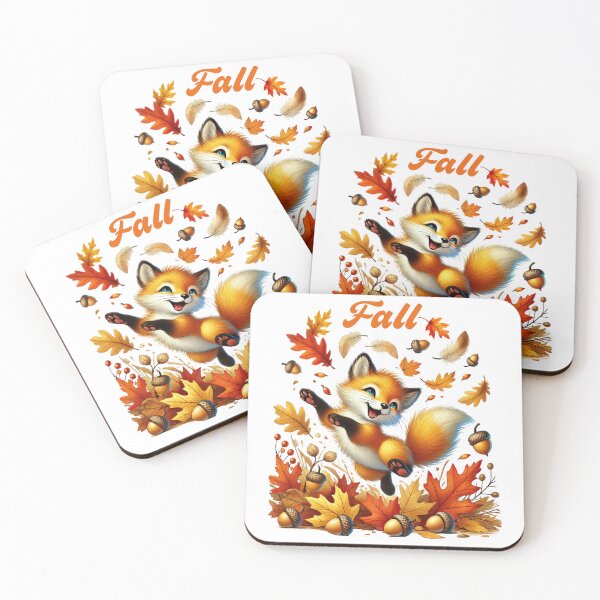 Item preview, Frisky Fall Fox in Leaves designed and sold by Eclectic Monkey.