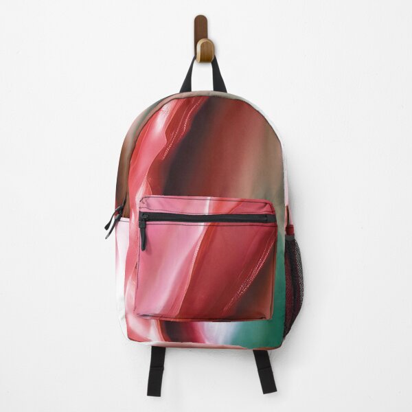 Item preview, Iridescent abstraction in coral & jade | Shiny organic shapes designed and sold by Ida Aniz Studio.