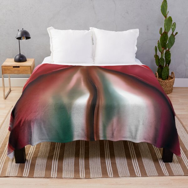Item preview, Iridescent abstraction in coral & jade | Shiny organic shapes designed and sold by Ida Aniz Studio.
