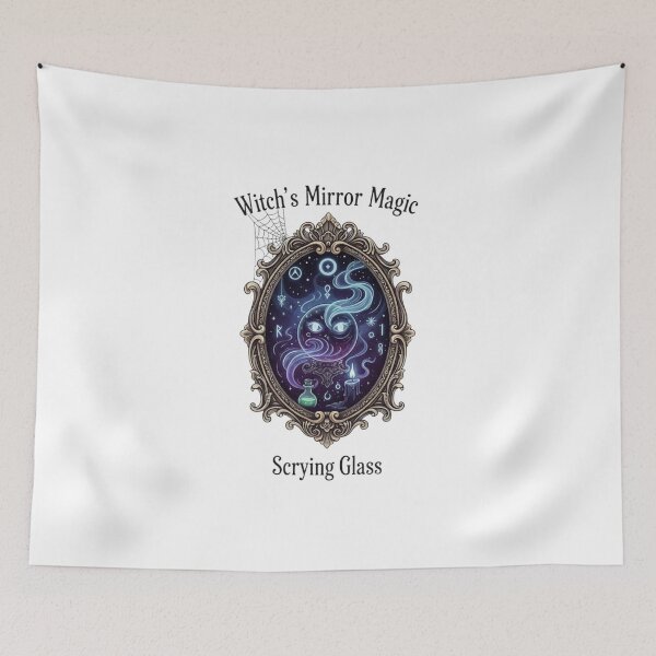 Item preview, Witch's Mirror | Occult Scrying Glass Art | Mystic Gothic Halloween Design designed and sold by Wear Sculpt.