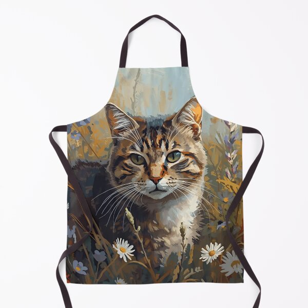 Item preview, Tabby Cat in Grass Autumn Colours designed and sold by JulieSouster.