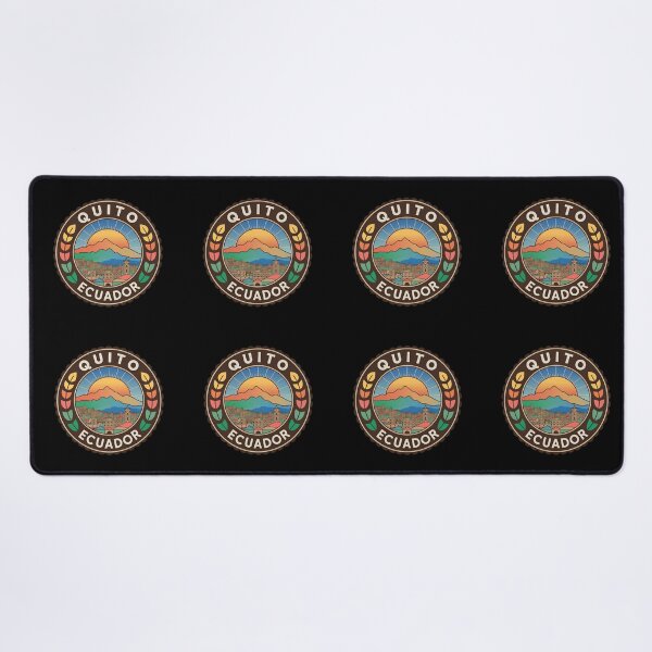 Item preview, Quito Ecuador Vintage Emblem – Retro Travel Badge Design Featuring Cityscape, Mountains & Sun Rays designed and sold by VividOrganica.