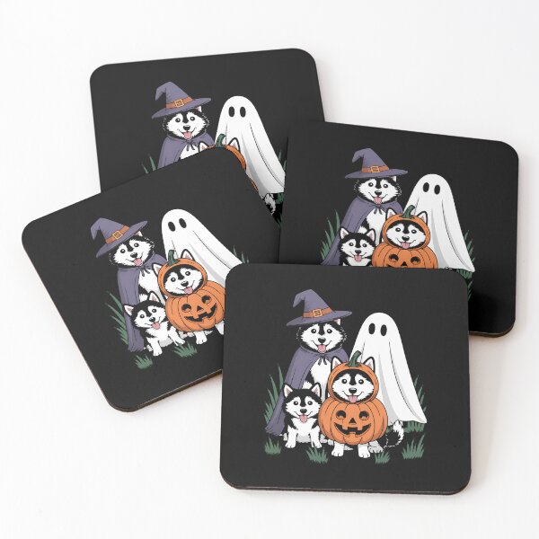 Item preview, Husky Halloween Ghost Pumpkin designed and sold by BakeryDozen.