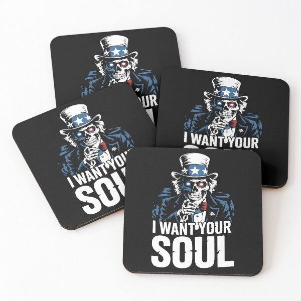 Item preview, I Want Your Soul – Skeleton Sam Creepy Halloween Horror Art designed and sold by BakeryDozen.