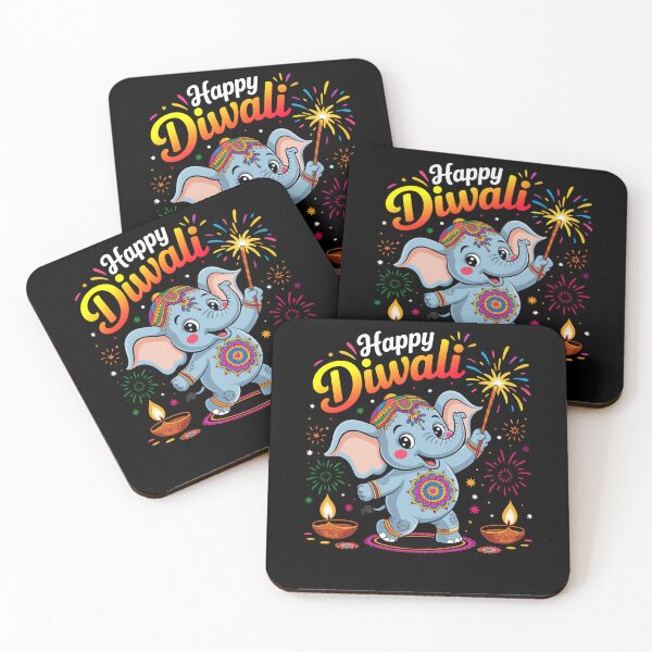 Item preview, Happy Diwali Cute Elephant Festival Lights Celebration Kids designed and sold by NUMAcreations.