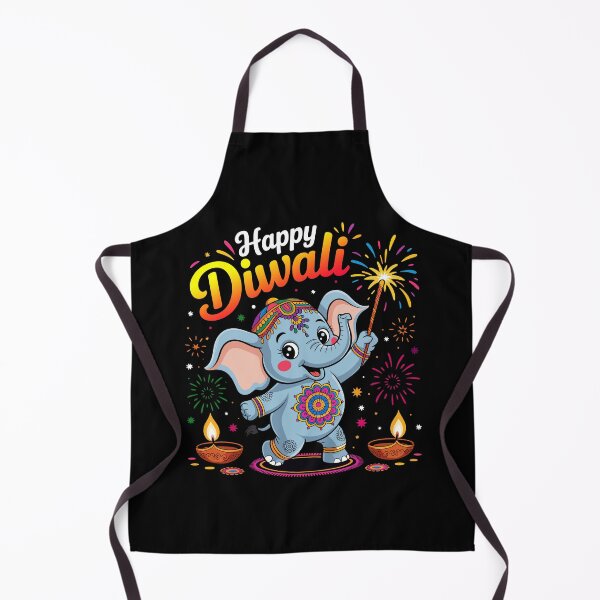 Item preview, Happy Diwali Cute Elephant Festival Lights Celebration Kids designed and sold by NUMAcreations.
