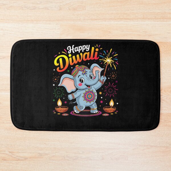 Item preview, Happy Diwali Cute Elephant Festival Lights Celebration Kids designed and sold by NUMAcreations.