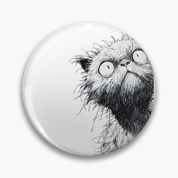 Item preview, Wet Cat Energy – Hilariously Scruffy Feline Art designed and sold by Psycho-Crazy.