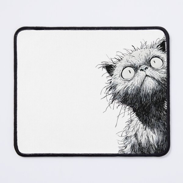 Item preview, Wet Cat Energy – Hilariously Scruffy Feline Art designed and sold by Psycho-Crazy.