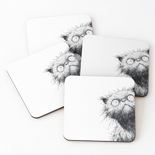 Item preview, Wet Cat Energy – Hilariously Scruffy Feline Art designed and sold by Psycho-Crazy.