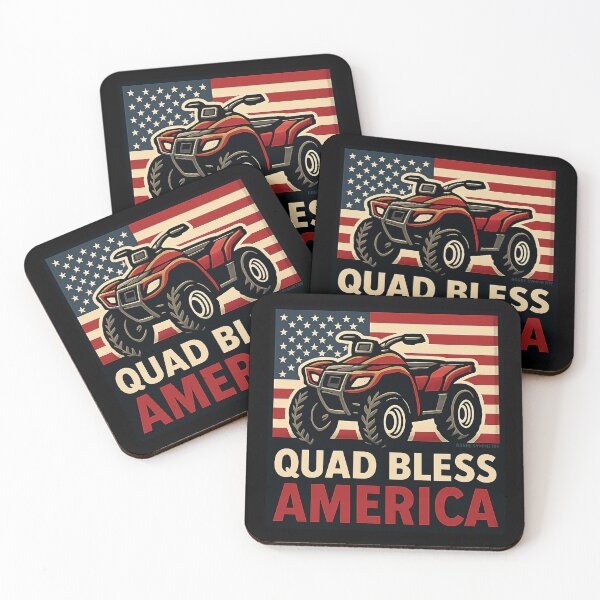 Item preview, Quad Bless America – Patriotic ATV Riding Design designed and sold by RogueSymmetry.