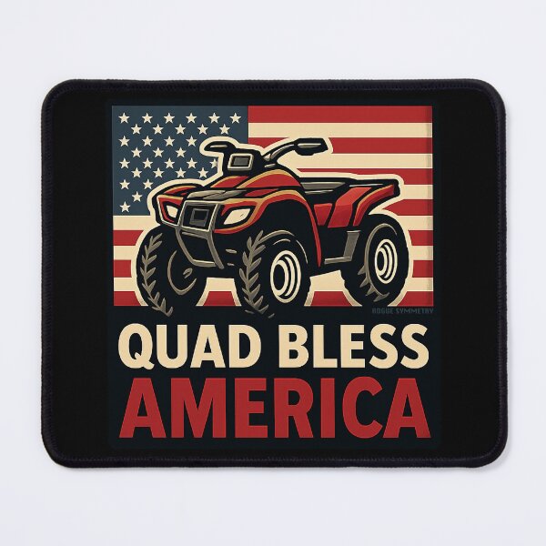 Item preview, Quad Bless America – Patriotic ATV Riding Design designed and sold by RogueSymmetry.