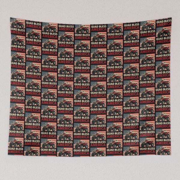 Item preview, Quad Bless America – Patriotic ATV Riding Design designed and sold by RogueSymmetry.