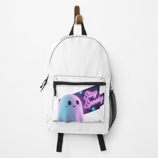 Item preview, Stay Spooky Neon Ghost | Retro Synthwave Halloween Glow | Cute 3D Vaporwave Art designed and sold by Wear Sculpt.
