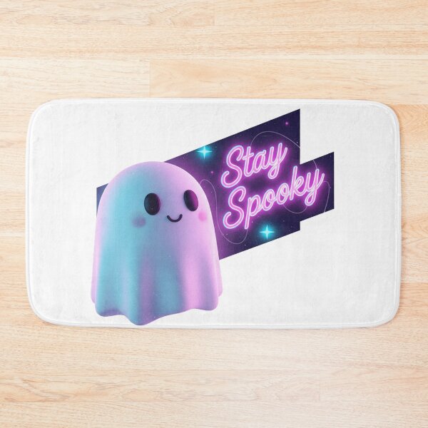 Item preview, Stay Spooky Neon Ghost | Retro Synthwave Halloween Glow | Cute 3D Vaporwave Art designed and sold by Wear Sculpt.