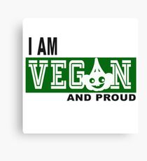 vegan and proud Canvas Print