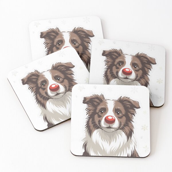 Item preview, Red Nose Border Collie designed and sold by NicolasGlowArt.