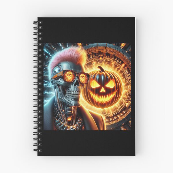 Item preview, Cyberpunk Cyborg Pumpkin Neon Portal designed and sold by Voodoo Store Paranormal Collections.