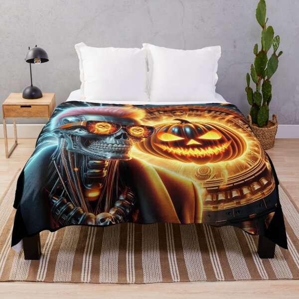 Item preview, Cyberpunk Cyborg Pumpkin Neon Portal designed and sold by Voodoo Store Paranormal Collections.