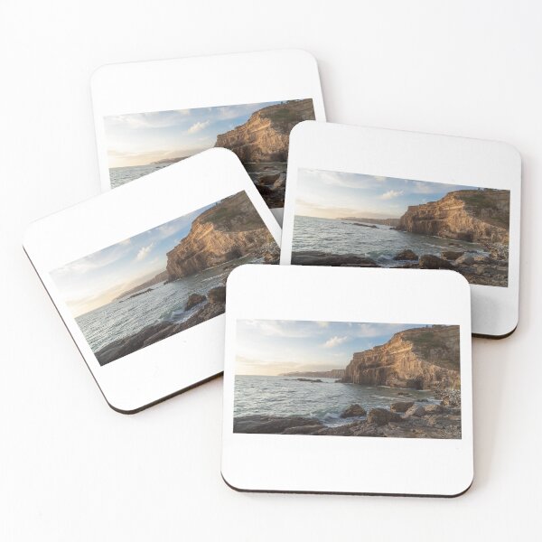 Item preview, Tranquil Coastal Cliffs ? Serenity by the Sea | Ocean Calm Nature Photography Print designed and sold by photoaestheticstudios.