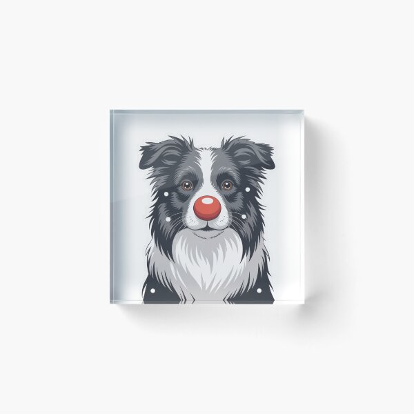 Item preview, Border Collie Red Nose  designed and sold by NicolasGlowArt.