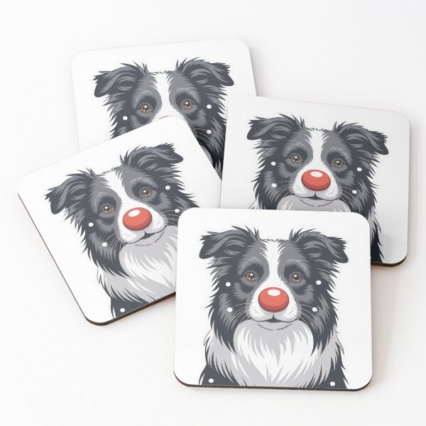 Item preview, Border Collie Red Nose  designed and sold by NicolasGlowArt.