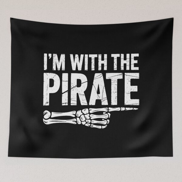 Item preview, I'm with The Pirate Easy Costume Halloween Couples Matching designed and sold by BakeryDozen.