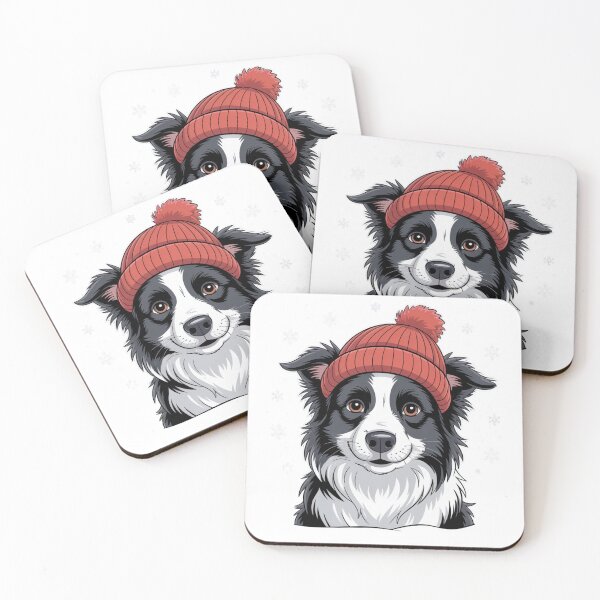 Item preview, Border Collie Winter Hat designed and sold by NicolasGlowArt.