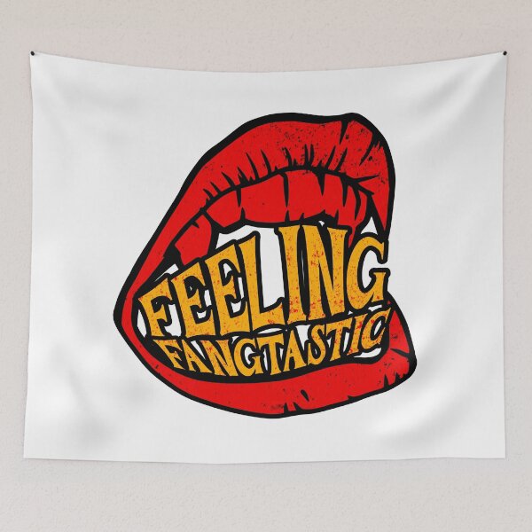 Item preview, Feeling Fangtastic Vampire Mouth Graphic – Fun Spooky Halloween Design designed and sold by JoeZigns81.
