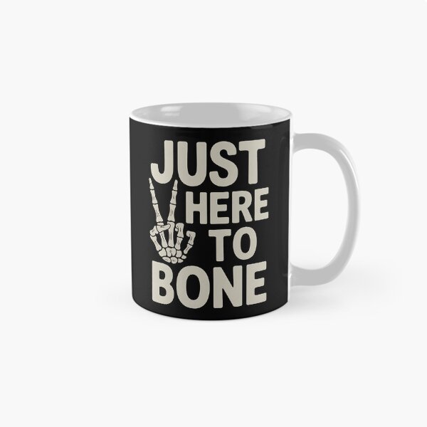 Item preview, Just Here to Bone Skeleton Peace designed and sold by BakeryDozen.