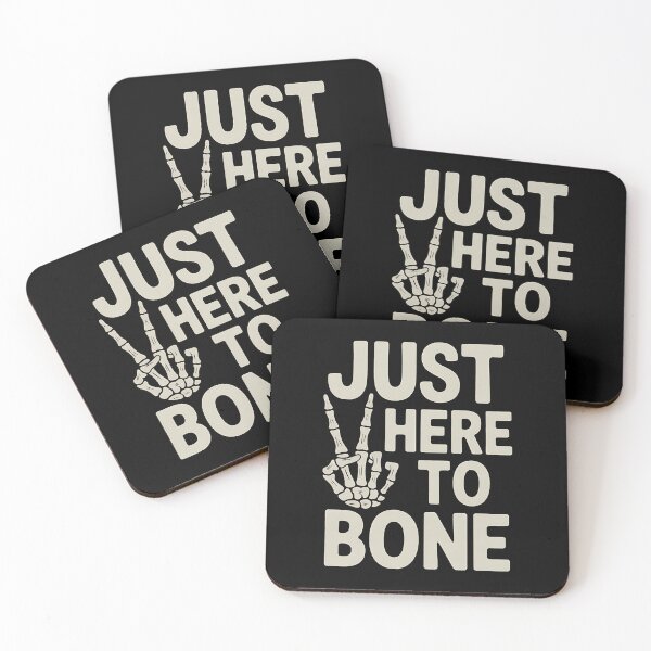 Item preview, Just Here to Bone Skeleton Peace designed and sold by BakeryDozen.