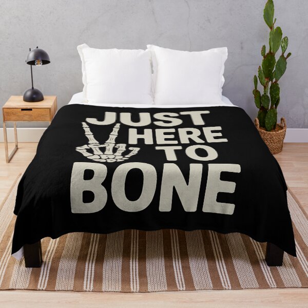 Item preview, Just Here to Bone Skeleton Peace designed and sold by BakeryDozen.