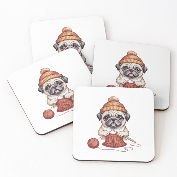 Item preview, knitting pug designed and sold by jkrphoto.