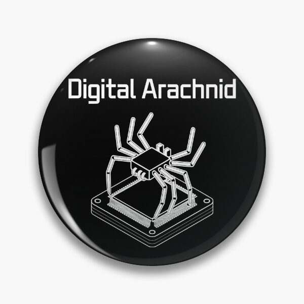 Item preview, Futuristic Spider on Circuit Path – Black and White Theme designed and sold by SplashTastic.