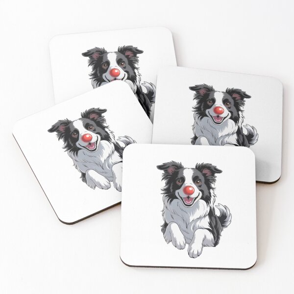 Item preview, Happy Red Nose Border Collie designed and sold by NicolasGlowArt.