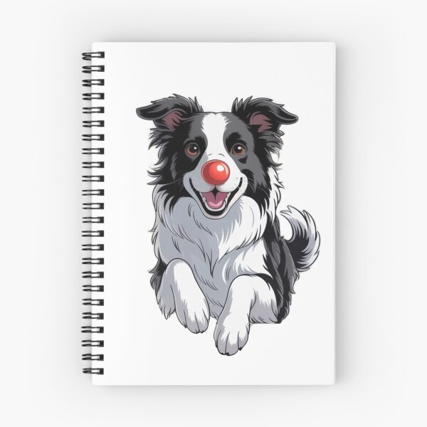 Item preview, Happy Red Nose Border Collie designed and sold by NicolasGlowArt.