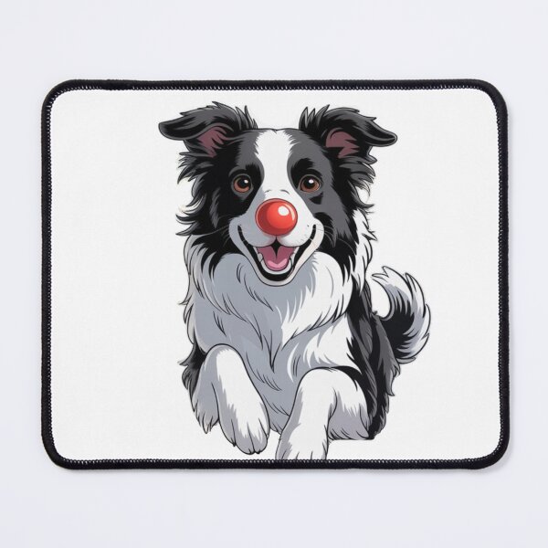 Item preview, Happy Red Nose Border Collie designed and sold by NicolasGlowArt.