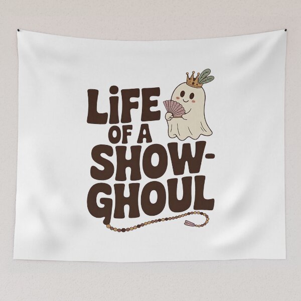 Item preview, Life of a Showghoul Cute Halloween Ghost Showgirl designed and sold by BakeryDozen.