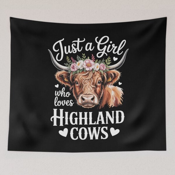 Item preview, Just a Girl Who Loves Highland Cows Scottish Highland Cows designed and sold by Gogetgiggles.
