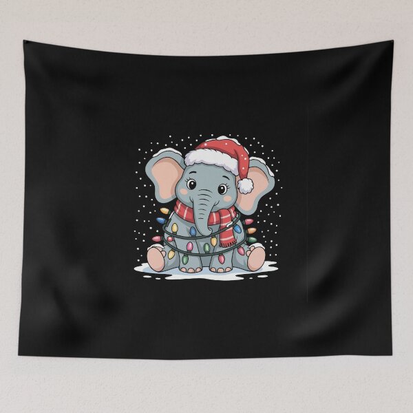 Item preview, elephant in Christmas lights designed and sold by jkrphoto.