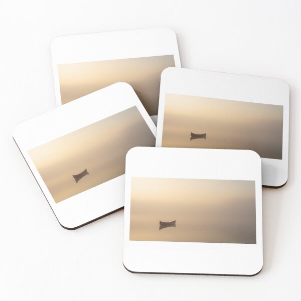 Item preview, Misty Morning Serenity Boat on a Foggy Lake | Minimal Nature Photography designed and sold by photoaestheticstudios.